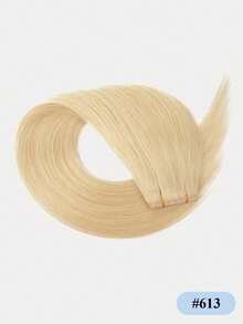 PU Hole Weft Human Hair Extension Butterfly Weft Hair Extension Real Human Hair 12-24inch Blonde Color Straight Human Hair Extensions Bundles Invisible Hair Extensions Human Hair For Daily & Wedding & Party - Multicolor - View 28