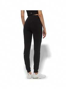 Alo Yoga Pants HIGH WAIST MOTO PUFFER Warmth Windproof Solid Versatile Easy To Wash Outdoor Daily Women Black W5971R - BLACK - Black - View 2