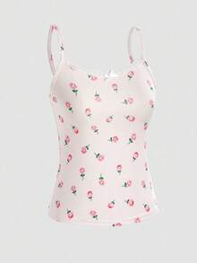 Áo hai dây ren hoa nhỏ thời trang cho bé gái tuổi teen - Hồng - Xem 3