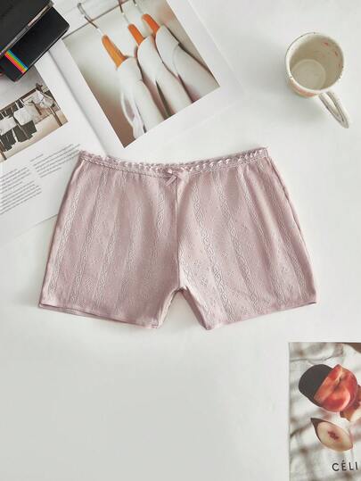 Ocili 100% Cotton Textured Comfortable Women's Boyshort Panties, INS Casual Y2K Easy Comfort Chic Autumn