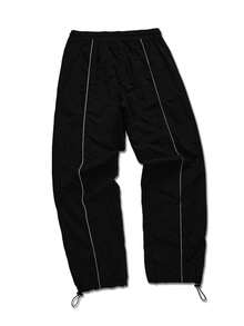 GymBeat Quần dài nam dệt màu trắng bạc kiểu dáng thường ngày - màu đen - Xem 2