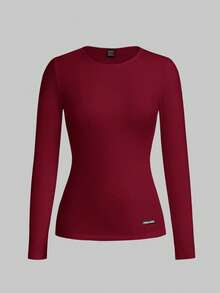 TaskEZ 3pcs Minimalist Round Neck Long Sleeve Scrub Uniform Top - Multicolor - View 9