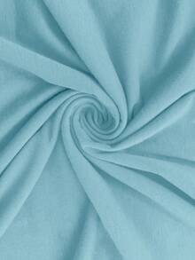 EMERY ROSE Casual Solid Color V-Neck T-Shirt, Versatile For Summer - Baby Blue - View 7