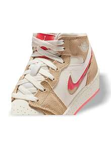 Giày thể thao Air Jordan 1 Mid Thấm hút mồ hôi Thoáng khí Nhẹ Độ đàn hồi tốt Logo Dễ giặt Thể thao hàng ngày Nữ (GS) Vàng Trắng HJ5958-206 - Vàng/Trắng - Xem 7