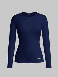 TaskEZ 3pcs Minimalist Round Neck Long Sleeve Scrub Uniform Top - Multicolor - View 7