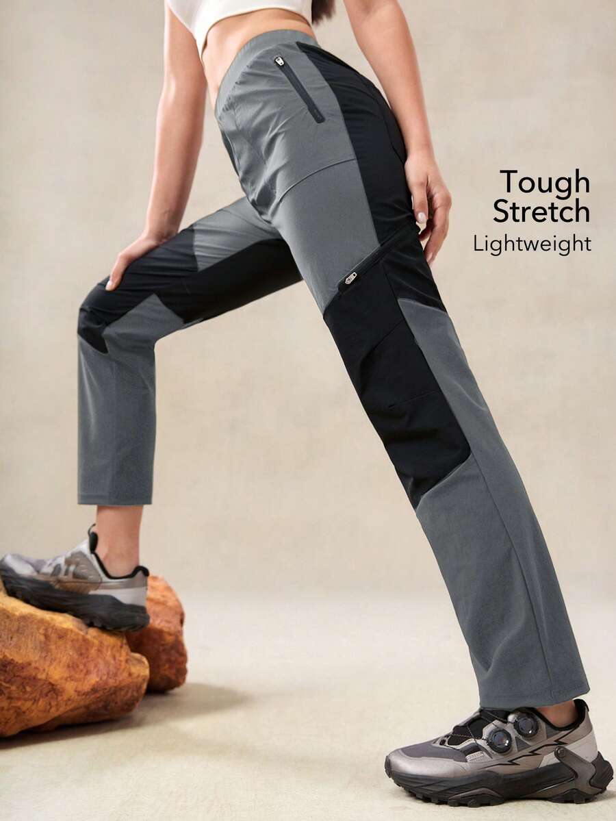 OutZeal Women Outdoor Pants Hiking Camping Water-Resistant Stretch Nylon Adjustable Waistband Outdoor Bottoms Spring Summer - Multicolor - View 1