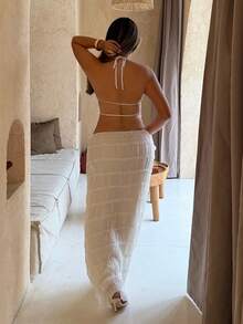 Maria Perezxox Trang phục hai mảnh dành cho phụ nữ mặc hàng ngày - Màu be - Xem 2