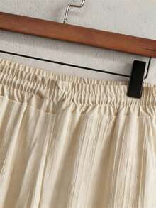 Manfinity Dauomo Men's Knight Pattern Short Sleeve Shirt And Pants Set - Apricot - View 3