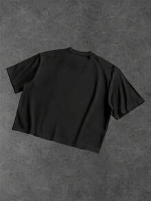 Manfinity EMRG 男女通用美式街头卡通牙齿肖像高街嘻哈风格星星头巾圆领T恤 - 彩色 - 查看 2