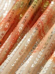 Franclia Floral Print Sequin Embellished Mini Skirt, Suitable For Vacation & Beach In Summer - Multicolor - View 5