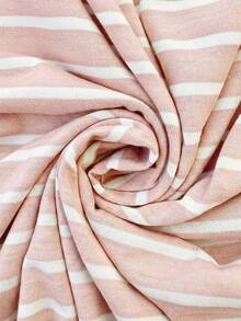 SHEIN 夏季穿搭 粉色基礎條紋孕婦日常休閒洋裝 - 粉色 - 查看 3