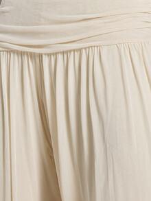 MUSERA Ruched Gathered Waist Flowy Chiffon Wide Leg Trouser Coord Trouser Only Cute Holiday Sexy Night Out Vacation Spring Summer Elegant Soleil Drape - Cream - View 5