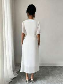 Women Midi Dresses - 白色的 - 查看 2