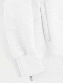 EURMUSE Cotton Men Zip Up Drawstring Hoodie Without Tee - White - View 4