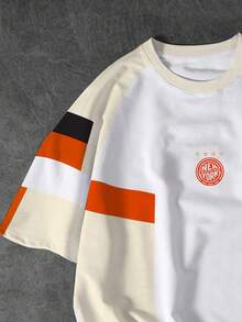 Manfinity EMRG Men's Casual Sports Contrast Color Raglan Sleeve Short Sleeve T-Shirt - Multicolor - View 3