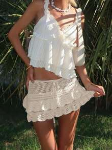 Sydney Algeri Women's Beach Style Skirt - Beige - View 4