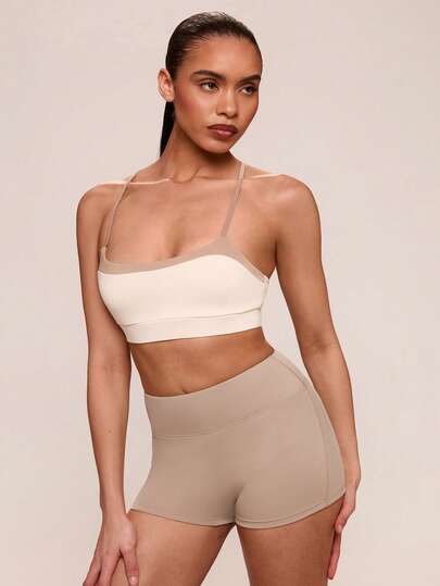 SHEIN Women's Solid Color Minimalist Sports Shorts