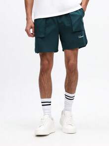 SUMWON Men's Cargo Pocket Board Shorts Summer Beach Swim Trunks Quick Dry Swimwear For Vacation - Green - View 1