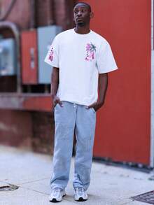 BelSigned BelSigned Krometka 男士休闲百搭简约印花短袖T恤 - 白色 - 查看 6