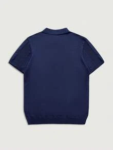 Courvante Men's Everyday Casual Knit Sweater, Suitable For Work And Commute Polo Shirt For Men, Golf, Summer, Father's Day Gift - Royal Blue - View 4