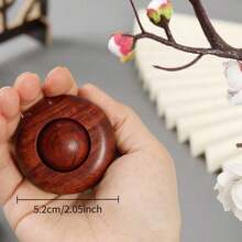 Madebyblanc Sandalwood Solid Wood Turntable | Ebony Blood Sandalwood Lucky Beads Stress Relief Toy | Hand-Carved Unpainted Massage Ball Stress | Home Travel Portable Handicrafts | Rosewood UFO Massage Ball | Sandalwood Ball-Shaped Lucky Charm | 360-Degree Smooth Rotation | Neutral Stress Relief Relief Handpiece - Multicolor - View 12