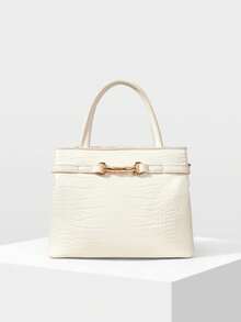 Beige krokodilmönster