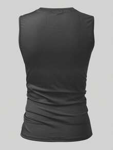 Manfinity Dauomo Camiseta casual de cuello redondo con bloques de color para uso diario versátil para hombres - Multicolor - Ver 2