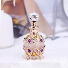 1 Stück 15ml Ätherisches Öl Parfümflasche, hochwertige Aromatherapie Flasche, Kristallflasche, kleine nachfüllbare Aromatherapie Flasche, Reise Ätherisches Öl Spender Flasche mit Glasdropper, Vintage Dubai Stil Flasche, Muttertags Geschenk, Frauen Geschenk, Valentinstag Geschenk, Reise, Valentinstag, für Wohnzimmer, Schlafzimmer, Schönheitssalon Dekoration (Ohne Parfüm, nur leere Flasche) Geschenke Geburtstag Abschluss - Parfüm-Unterabfüllung - Übersicht 14