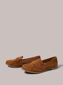 Styleloop Giày bệt màu be cho nữ, phong cách Bohemian, trang phục dự tiệc âm nhạc miền Tây, đồ đi nghỉ mát, đồ dùng cần thiết khi đi du lịch. - Màu lạc đà 1 - Xem 3