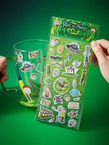 Rick and Morty X SHEIN Graffiti Waterproof Sticker, Suitable For Decorative Notebooks, Mobile Phone Cases, Suitcases, Etc - Multicolor - View 6