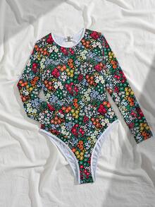 Swim SPRTY 1 bộ đồ bơi liền thân họa tiết hoa nhí hở lưng - Nhiều màu - Xem 4