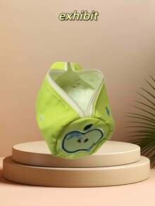 1 Hộp đựng bút hình quả táo xanh nhỏ nhắn, dễ thương, rất bắt mắt, dùng làm túi đựng mỹ phẩm, dung tích lớn, đơn giản, thích hợp cho học sinh. - Mảnh duy nhất - Xem 2