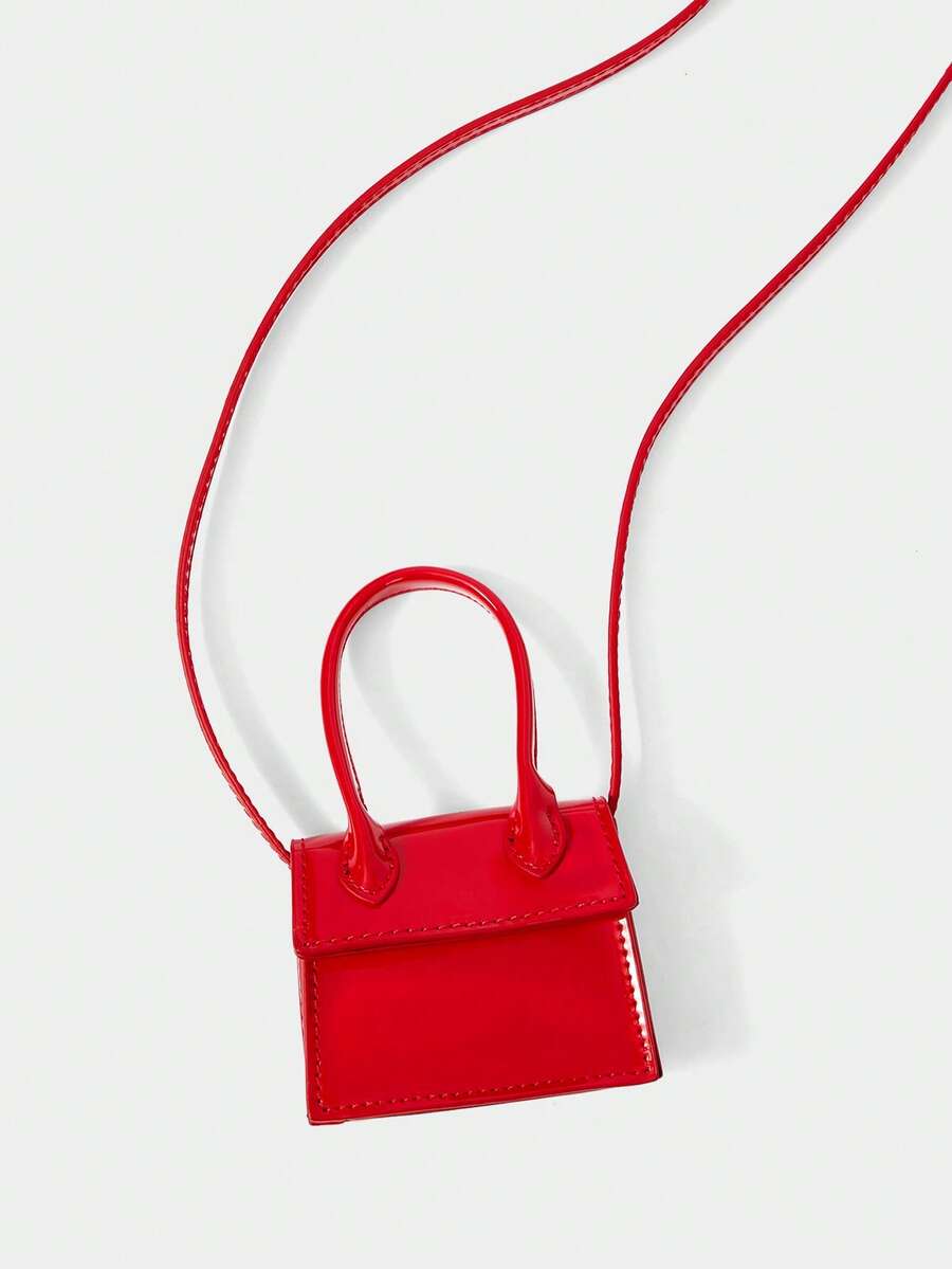 SHECARRY Bolso de mano con asa superior mini - Rojo - Ver 1