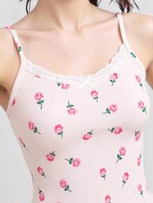 Áo hai dây ren hoa nhỏ thời trang cho bé gái tuổi teen - Hồng - Xem 1