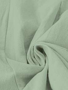 EMERY ROSE 大码女式纯色休闲棉质翻边裤 - Fresh Green - 查看 9