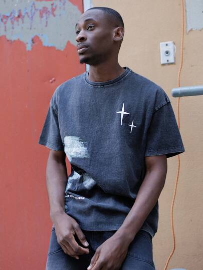 BelSigned BelSigned 男士圆领图案印花短袖休闲 T 恤，适合外出、男友礼物