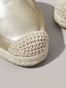 Styleloop Women's Wedge Heel Platform Sandals - Gold - View 4