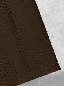 Manfinity Homme 男士纯色圆领短袖休闲T恤，夏季日常穿着 - 咖啡棕 - 查看 5