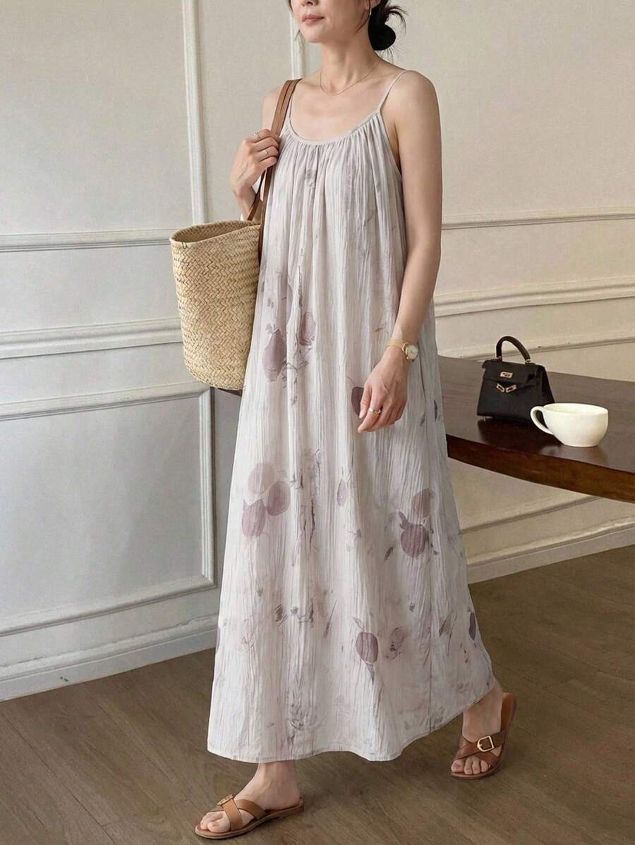EMERY ROSE 女士全印花休闲度假无袖连衣裙 - 彩色 - 查看 1
