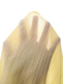 Sparklyn 少女休闲花瓣袖衬衫，夏季 - 黃色 - 查看 6