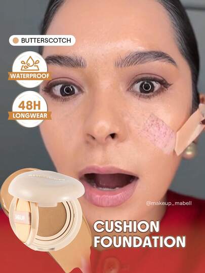 SHEGLAM Lock & Go Long-Lasting Cushion Foundation-Butterscotch Brand Beauty Makeup Face Paint Cosmetic For Women Girls Perfect For Spring Summer Ideal For Y2K Fancy Fashion Suitable For Birthday Mother'S Day Gift Rave Party Ready Best Color