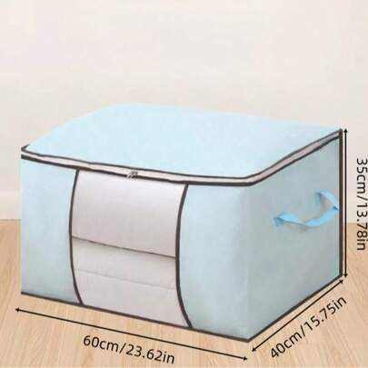 1个大容量收纳袋，无纺布被子收纳袋，被子旅行搬家收纳打包袋，衣物行李收纳袋，适用于季节性收纳整理，可用于秋季装饰、节日装饰、房间装饰、家居装饰、卧室装饰、圣诞节等节日送礼。