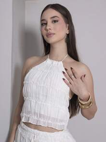 Duda Rubert Trang phục hai mảnh dành cho phụ nữ mặc hàng ngày - Màu be - Xem 3