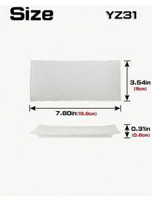 Một chiếc đĩa sứ hình chữ nhật đơn giản, màu trắng tinh khiết với họa tiết cánh hoa dập nổi, thích hợp sử dụng trong gia đình/phòng ăn, các bữa tiệc, làm đĩa tráng miệng kiểu phương Tây, đồ dùng nhà hàng và đĩa sushi kiểu Nhật. - Nhiều màu - Xem 10