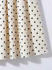 SHEIN Franclia Chân váy xòe in hoa thanh lịch, lãng mạn dành cho nữ, thích hợp cho kỳ nghỉ xuân/hè. - Màu be - Xem 3