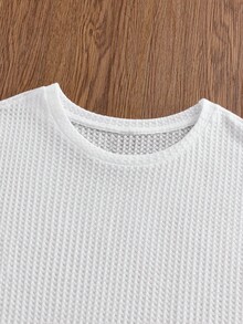 SWAVVY Áo tank top nam cổ tròn màu trơn, không tay, kiểu dáng thường ngày, thích hợp cho mùa xuân/hè. - trắng - Xem 4