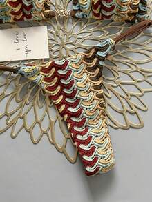 Swim SXY Bộ bikini hai mảnh bằng vải dệt họa tiết, kiểu yếm cổ, kèm mặt dây chuyền vàng, đồ bơi gợi cảm cho nữ mùa hè đi biển. - Nhiều màu - Xem 4