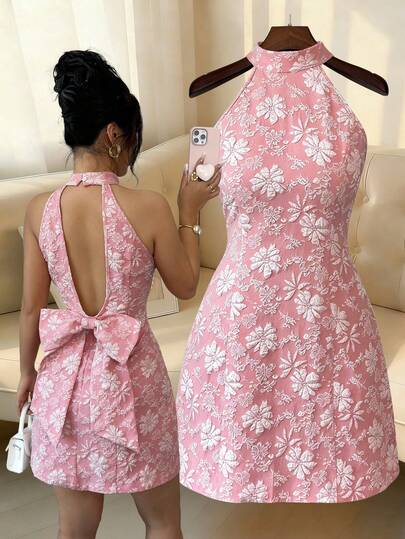 Elenzga Vestidos cortos elegantes y de moda tejidos para damas