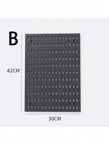 1 pieza Organizador de pared de tablero perforado negro, estantería de almacenamiento multifuncional de pared, adecuado para sala de manualidades, baño, despensa, oficina y juegos, solución de pared colgante para auriculares, teclados y consolas de juegos, estantes de utilidad - Multicolor - Ver 14