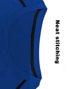 Manfinity Sport Corelite Men's Slim Fit Crew Neck Short Sleeve Athletic T-Shirt - Royal Blue - View 3